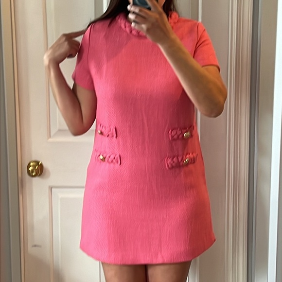 Jackie Tweed Dress with Braided Collar - Picture 4 of 6